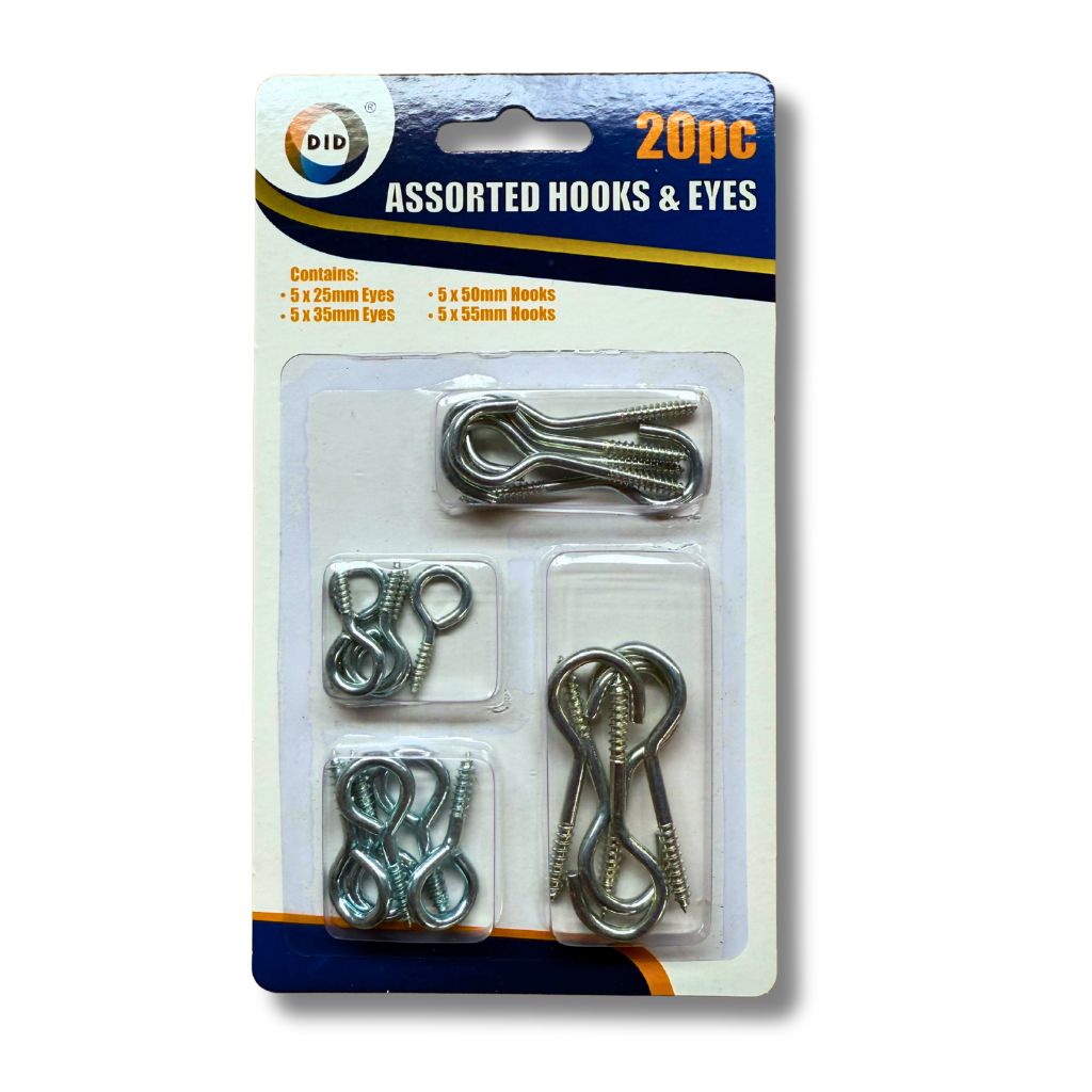 20-teiliges Haken- und Ösen-Set für die Geräteaufhängung