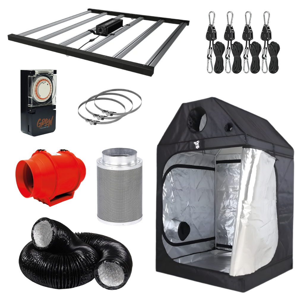 720w LED 1.5m x 1.5m Roof Grow Tent Kit