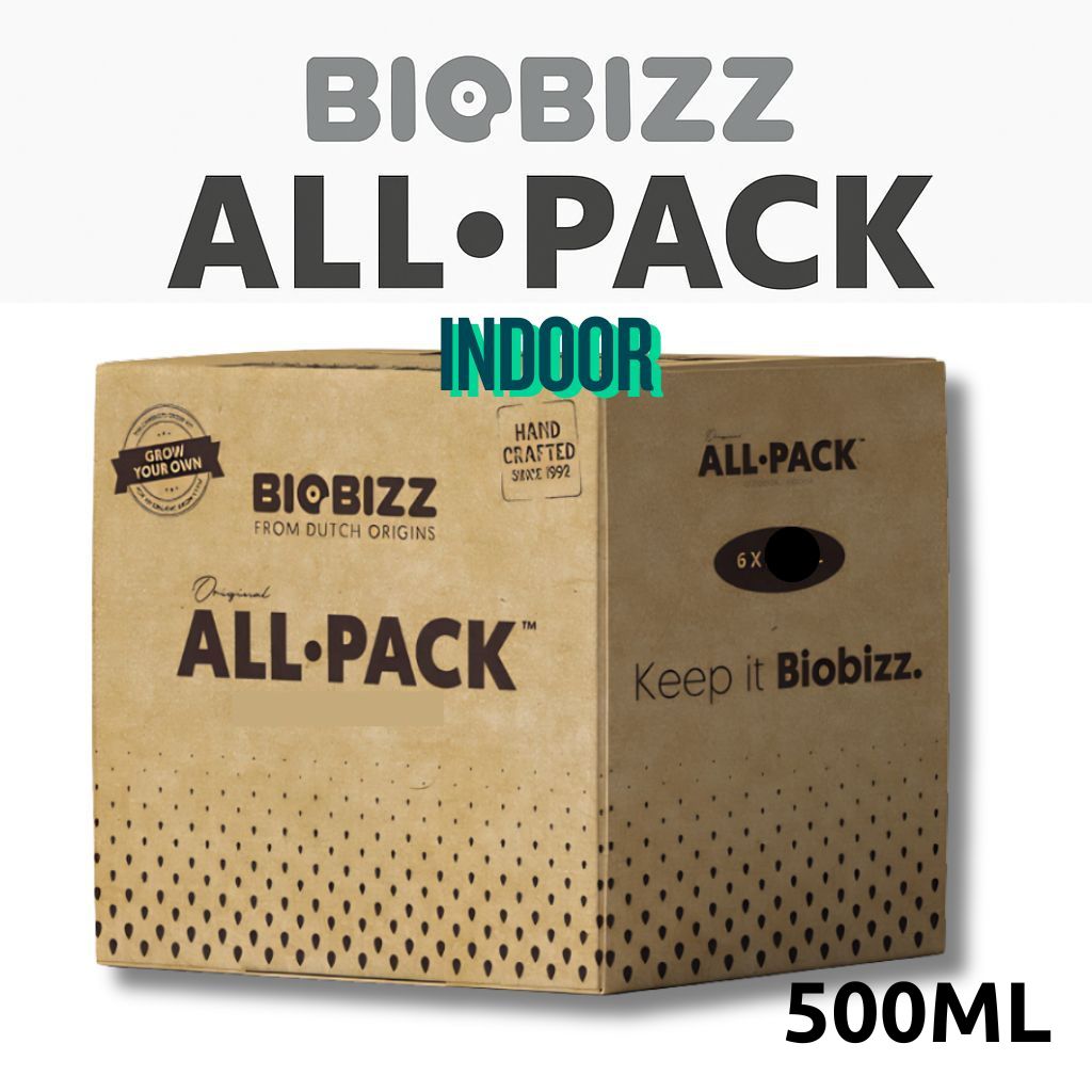 Biobizz All-Pack indoor gardening product packaging on a white background