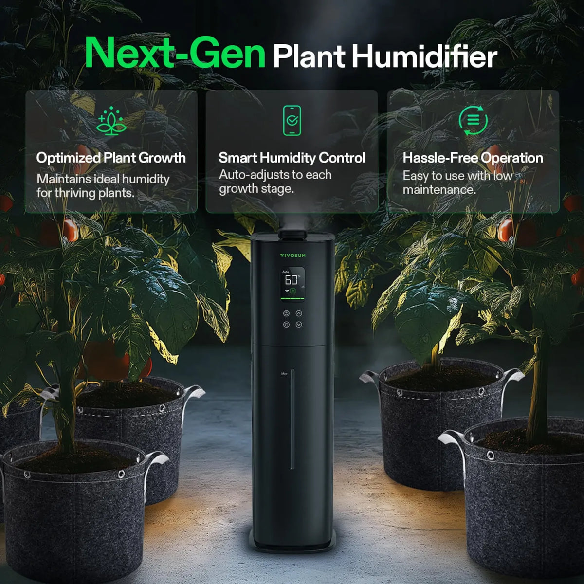 VIVOSUN AeroDrain H09 Humidifier with Enviro-Probe