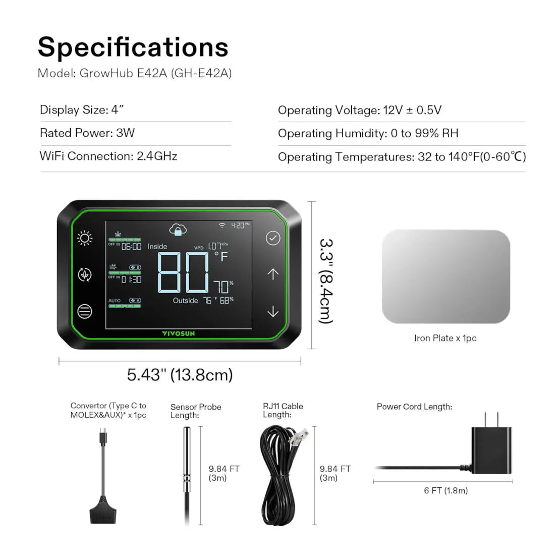 VIVOSUN GrowHub Controller E42A