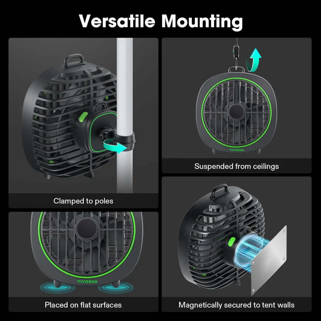 VIVOSUN AeroWave D4 4" Clip On Fan