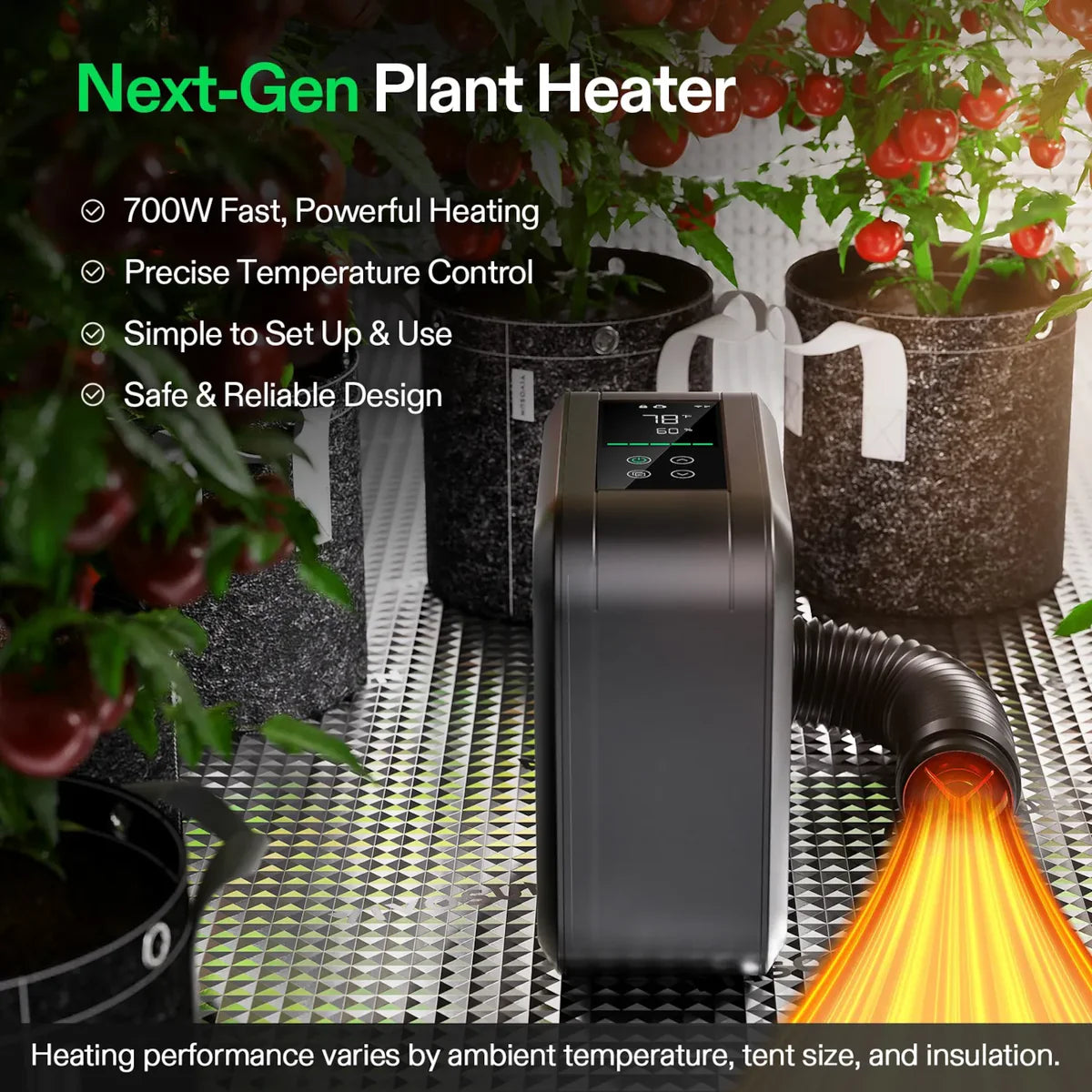 VIVOSUN AeroFlux Intelligenter Pflanzenzelt-Heizer