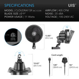 AC Infinity Cloudray A9 Clip-On-Lüfter 9"
