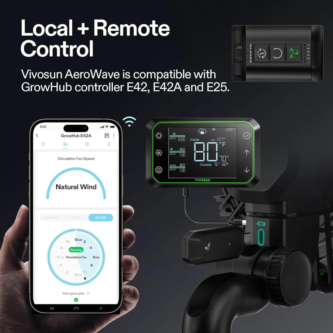 VIVOSUN AeroWave E6 Clip On Fan