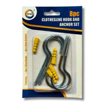 Clothesline Hook and Anchor Set