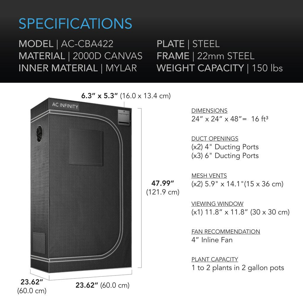 AC Infinity Cloudlab 422 Grow Tent 2x2