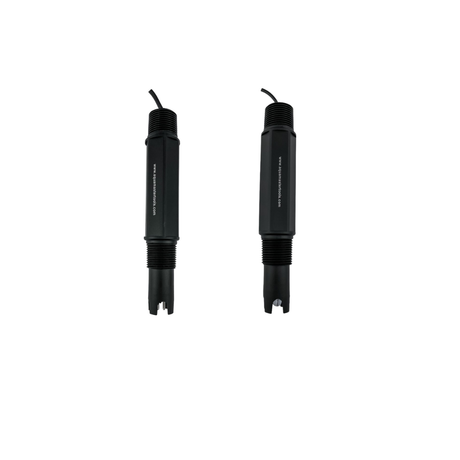 Two black Aquamaster C800 probes on a white background