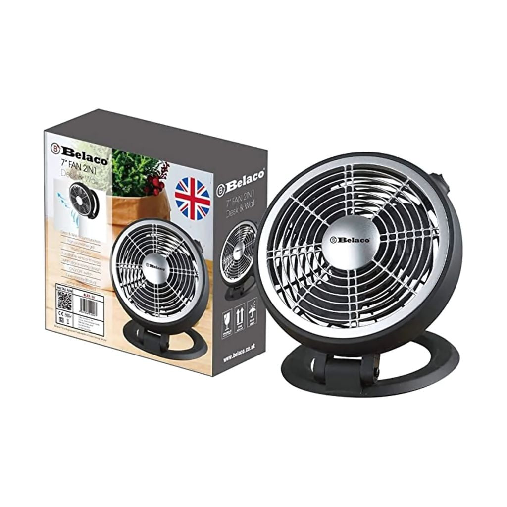 Belaco 7 Zoll 2-in-1 Tisch- oder Wandventilator