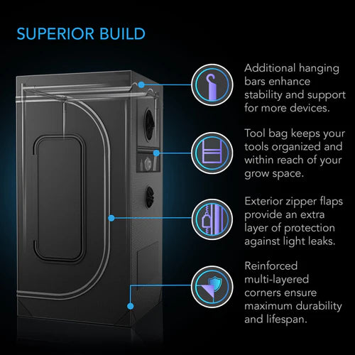 AC Infinity Cloudlab 816 Grow Tent 5X10 (3m x 1.5m)
