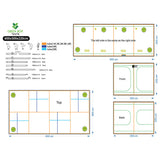 Grünes Boxzelt 600 x 300 x 220 (mit Holzkiste)