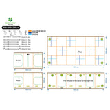 Green Box Tent 800 x 400 x 220 (With Wood Crate)