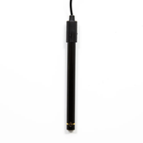 Black Growlink batch tankLINK Controller probe with a gold accent on a white background close up