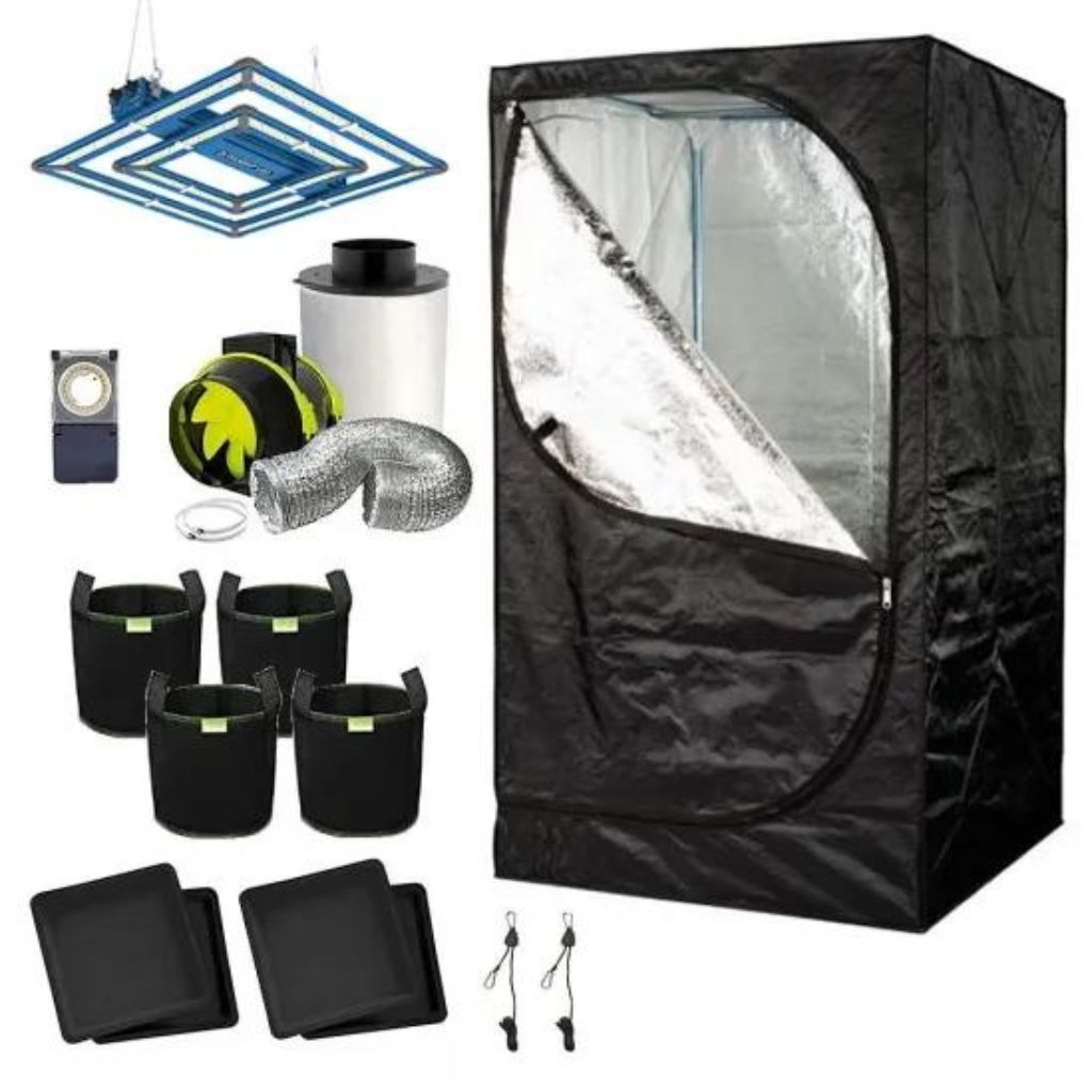 Maxibright Daylight 200 W LED PRO – 1 m x 1 m Growzelt-Set 