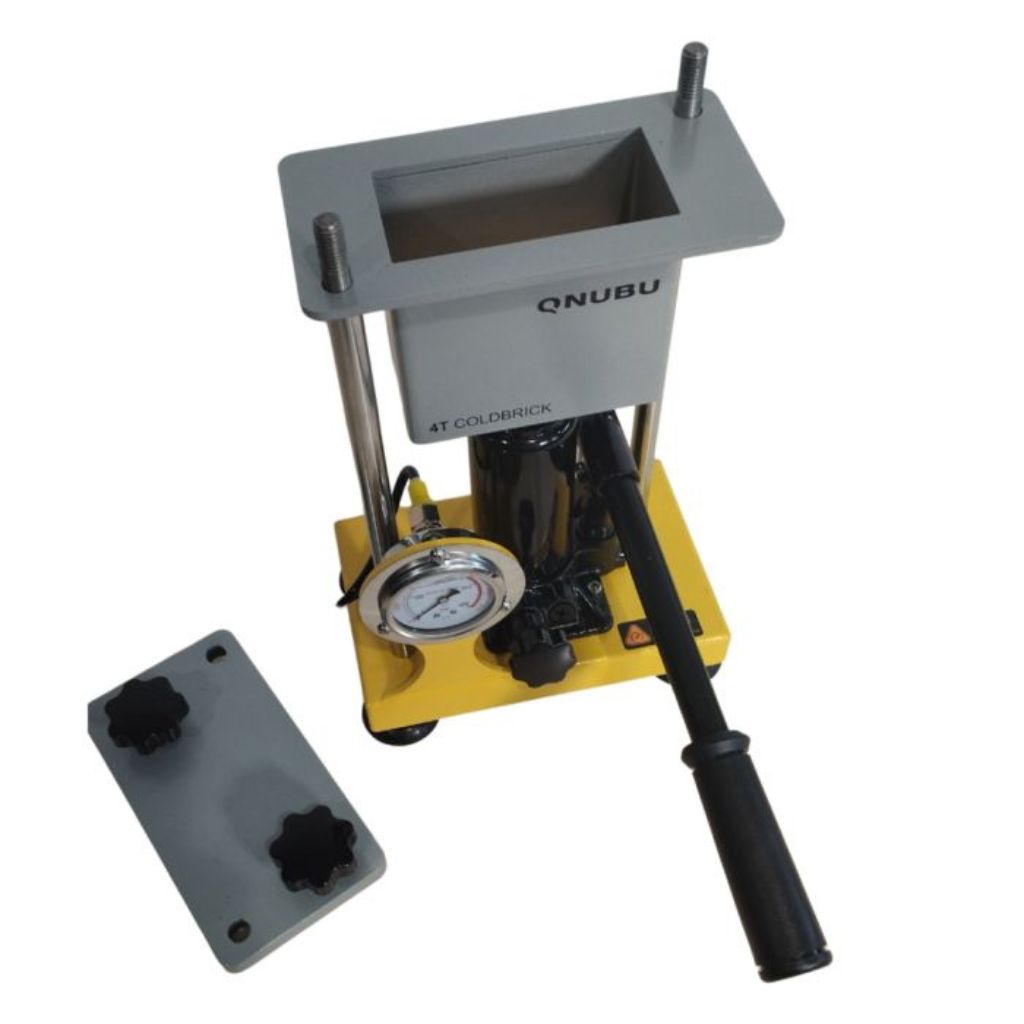 Press Qnubu Cold Brick 4 Tons + Manometer (Mold 6x12)