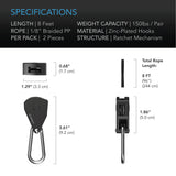 AC Infinity Heavy-Duty Adjustable Rope Clip Hanger