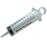 BD Plastipak syringe on a white background