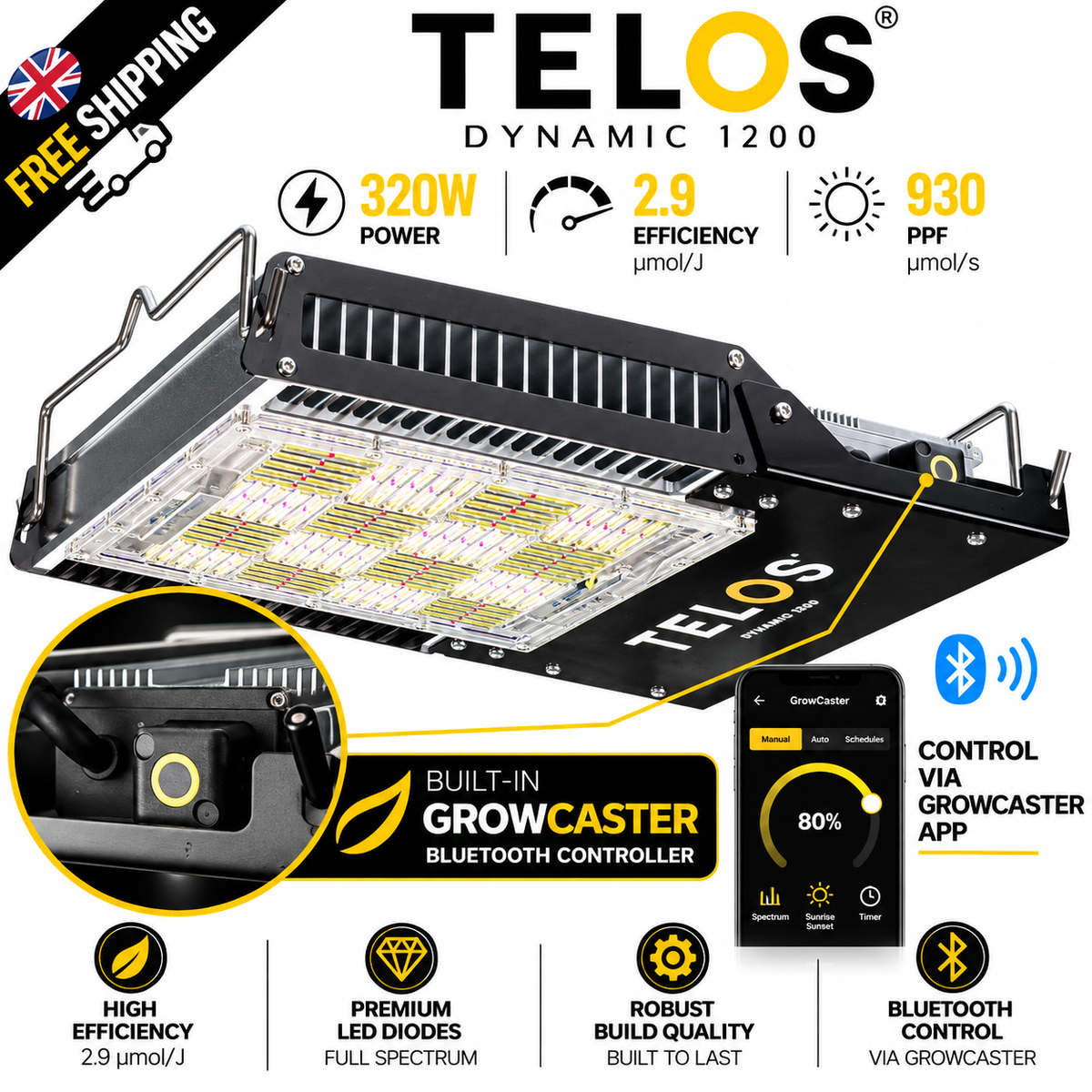Telos Dynamic 930 - 320w LED Grow Light