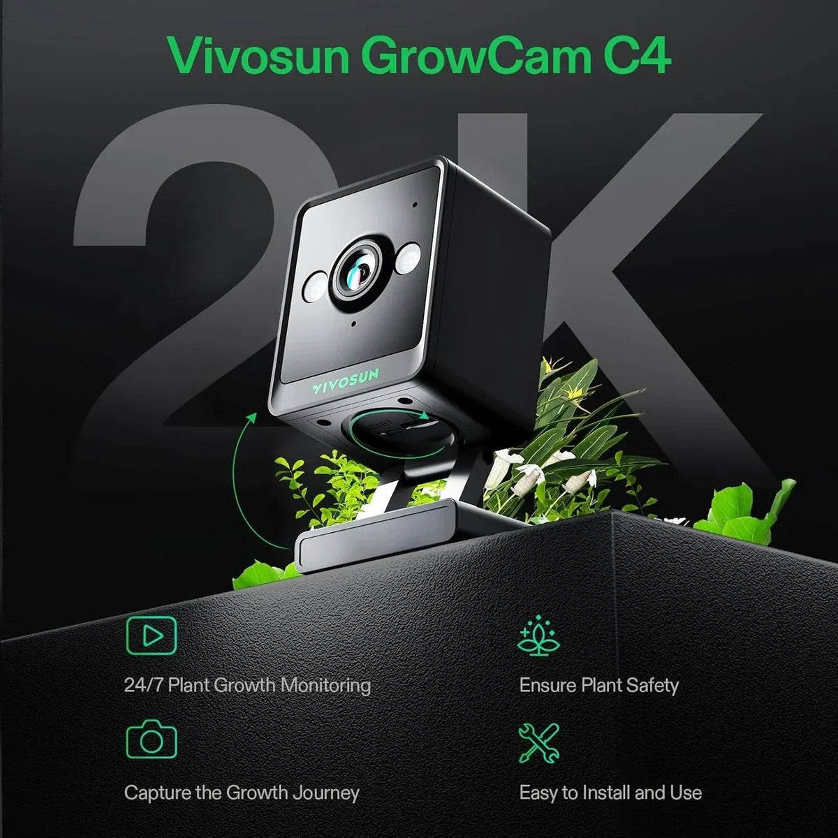 Vivosun GrowCam C2 2K QHD Smart Grow Camera