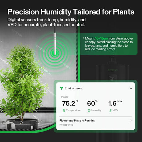 VIVOSUN AeroDrain H09 Humidifier with Enviro-Probe
