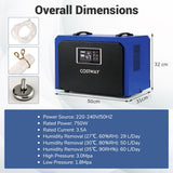 60L Dehumidifier with Drain Hose and 24H Timer