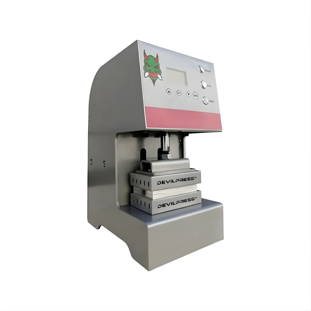 Devil press dp4000 pro-electric heat press 5 ton Stainless steel press with side view