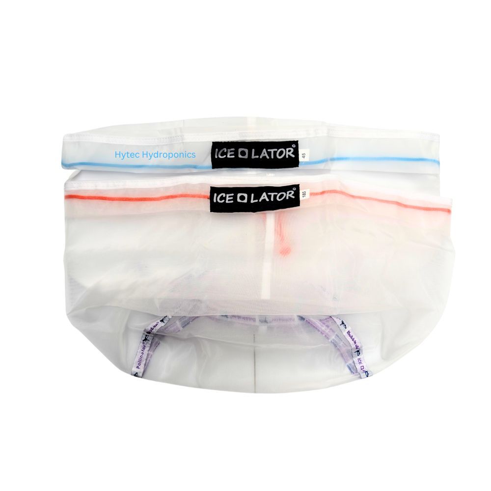 Two pack of Ice Lator bubble bags with visible branding on a white background