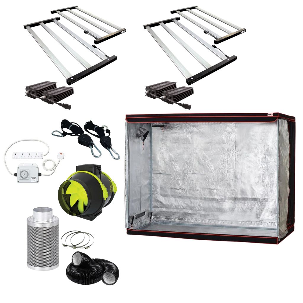 Lumii 1920 W LED 2 m x 3 m Growzelt-Set