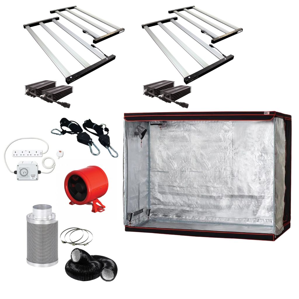Lumii 1920 W LED 2 m x 3 m Growzelt-Set