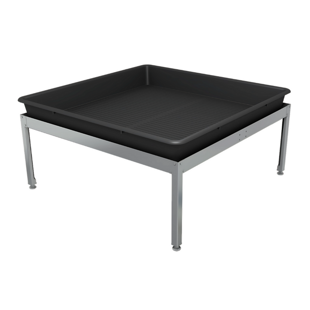 Metal Grow Bench Frame Raised Tray Runoff Irrigation Management