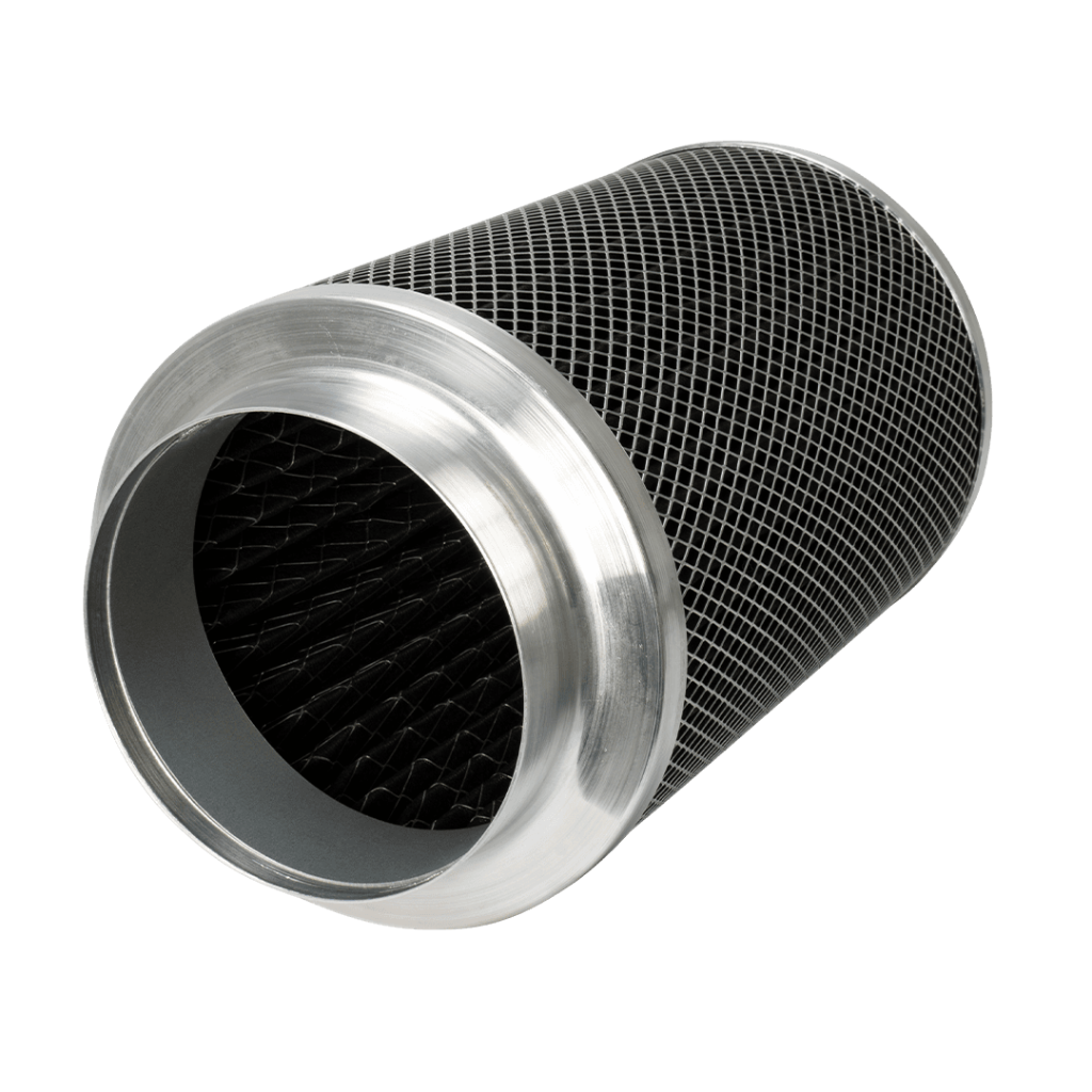 Metallic air filter on a white background phresh intake filter 150 300