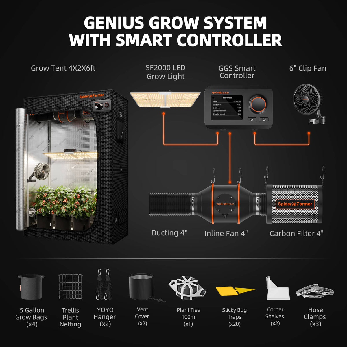 Spider Farmer G2000 Grow-Zelt-Set