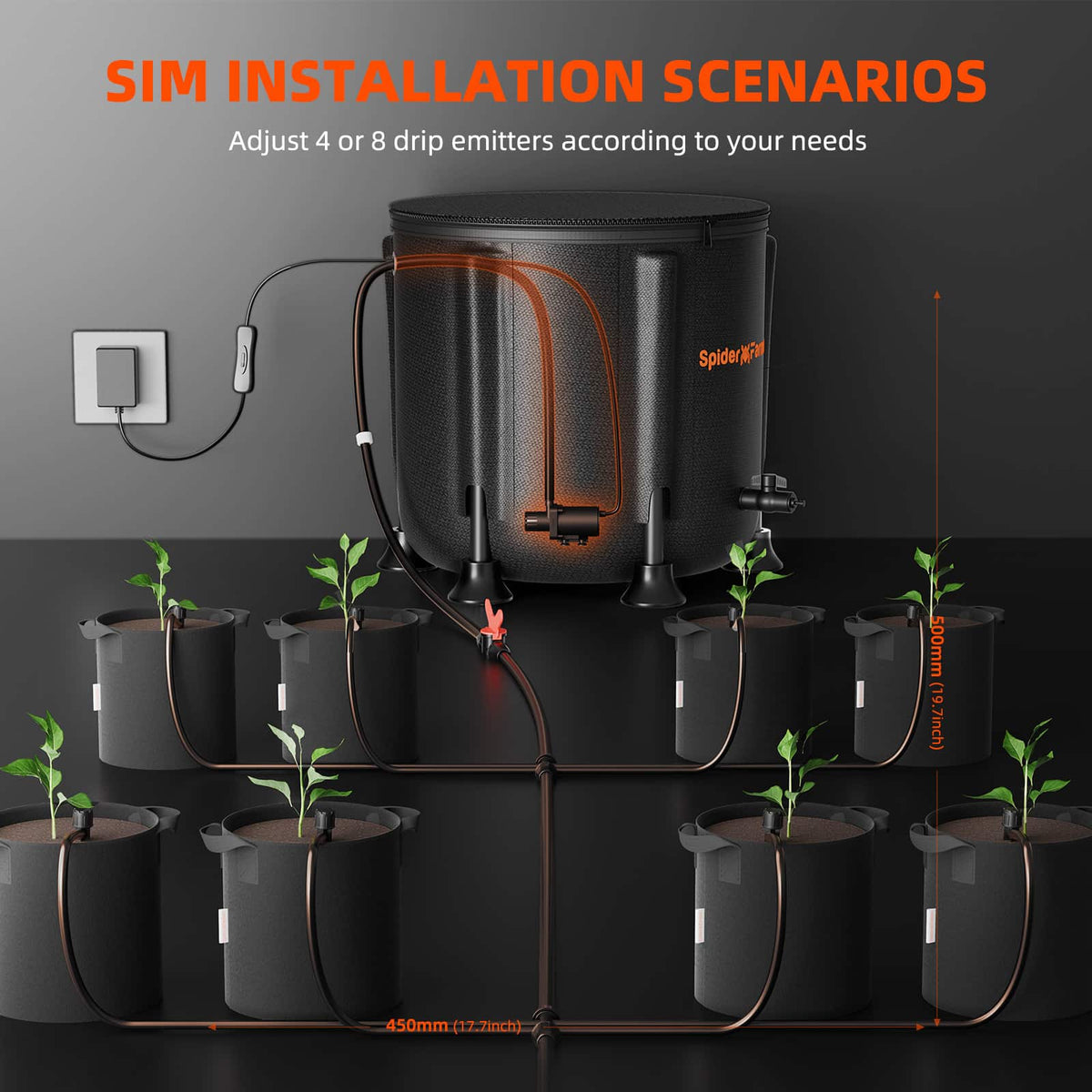 spider farmer dripper system installation scenarios