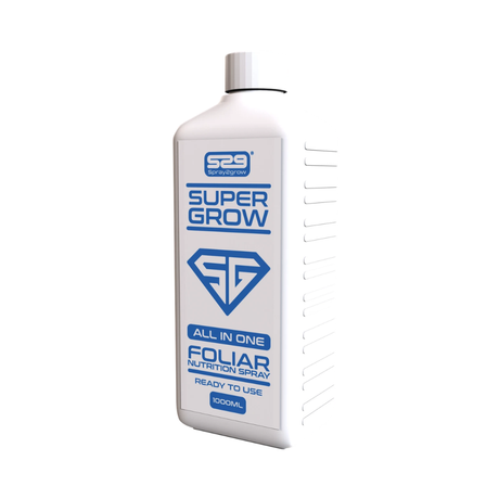 Foliar nutrition spray bottle with 'S29' branding on a white background