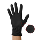 Titan Grip Diamond Textured Black Nitrile Gloves Large