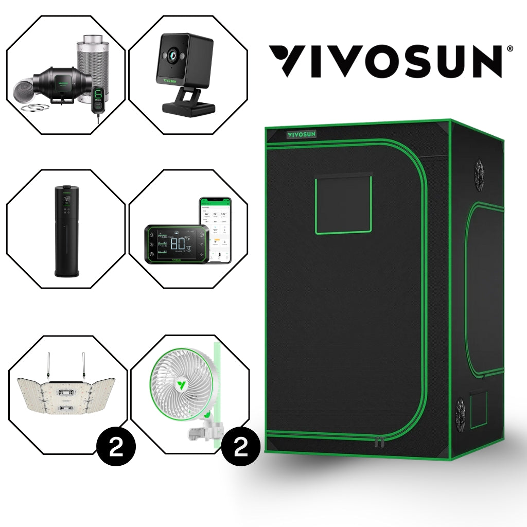 VIVOSUN LED Zelt-Set 1,5m x 1,5m x 2m