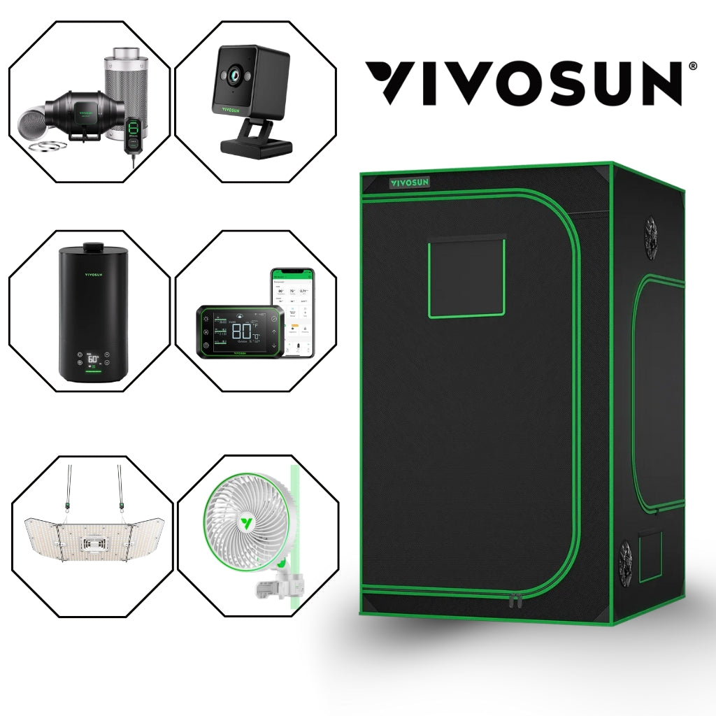 VIVOSUN LED Zelt-Set 1,2 m x 1,2 m x 2 m