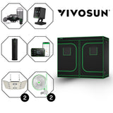 VIVOSUN LED Zelt-Set 1m x 2m x 2m