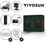 VIVOSUN LED Zelt-Set 2m x 2m x 2m